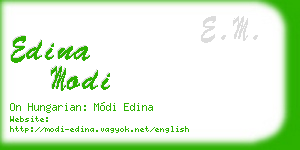 edina modi business card