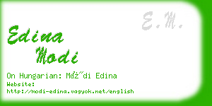 edina modi business card